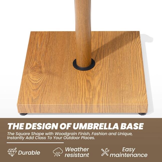 THE DESIGN OF UMBRELLA BASE

The Square Shape with Woodgrain Finish, Fashion and Unique, Instantly Add Class To Your Outdoor Places.

Durable
Weather resistant
Easy maintenance
