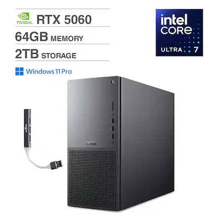NVIDIA RTX 5060
64GB MEMORY
2TB STORAGE
Intel Core Ultra 7
Windows 11 Pro
