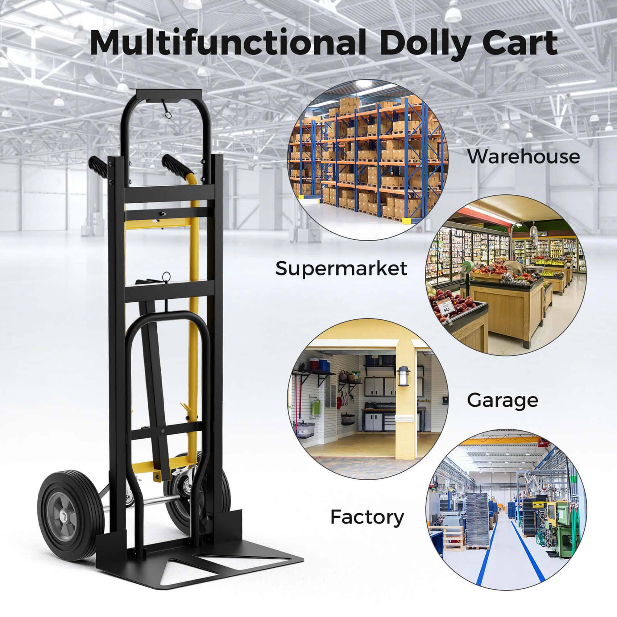 Multifunctional Dolly Cart Warehouse Supermarket Garage Factory