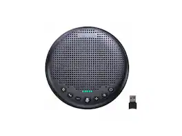 EMEET - Luna Plus Speakerphone: 8-Mic 360° Pickup, VoiceIA Noise Cancel, Daisy-Chain 18, 10-Hr Battery - Black