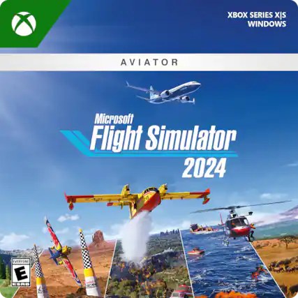 XBOX SERIES X|S WINDOWS
AVIATOR
Microsoft Flight Simulator 2024
EVERYONE E ESRB - E (Everyone)