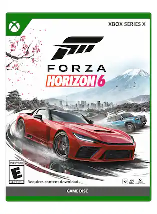XBOX SERIES X
FORZA HORIZON 6
EVERYONE E ESRB
Requires content download
GAME DISC
XBOX GAME STUDIOS - E (Everyone)