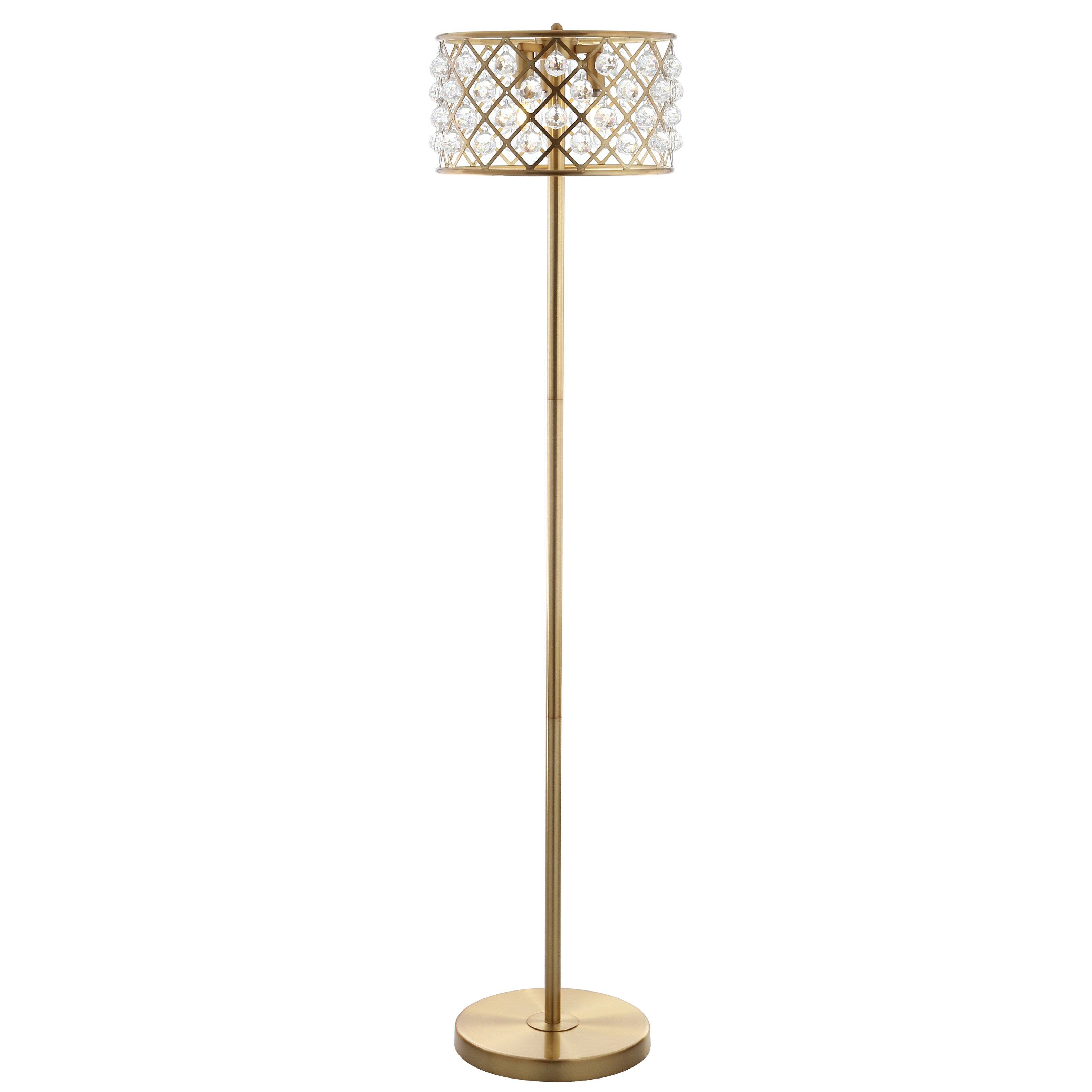 "Jonathan Y - Elizabeth 60"" Crystal/Metal LED Floor Lamp, /Clear - Brass Gold" price history on PriceWatchPro