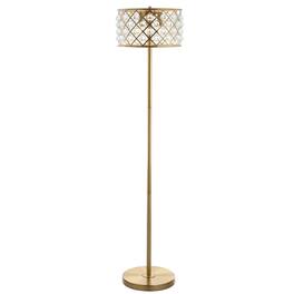 Jonathan Y - Elizabeth 60" Crystal/Metal LED Floor Lamp, /Clear - Brass Gold
