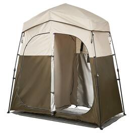 Loheer - Camping Shower Tent 2-Room Foldable Portable Privacy Tent Changing Room Water Resistant for Beach Fishing - Green