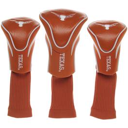 Team Golf - Texas Longhorns 3-Pack Contour Golf Club Head Covers - Multicolor