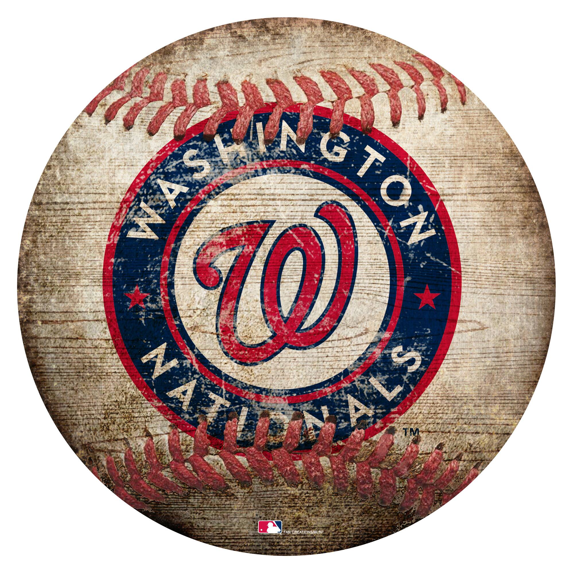 Washington Nationals 12'' x 12'' Baseball Sign