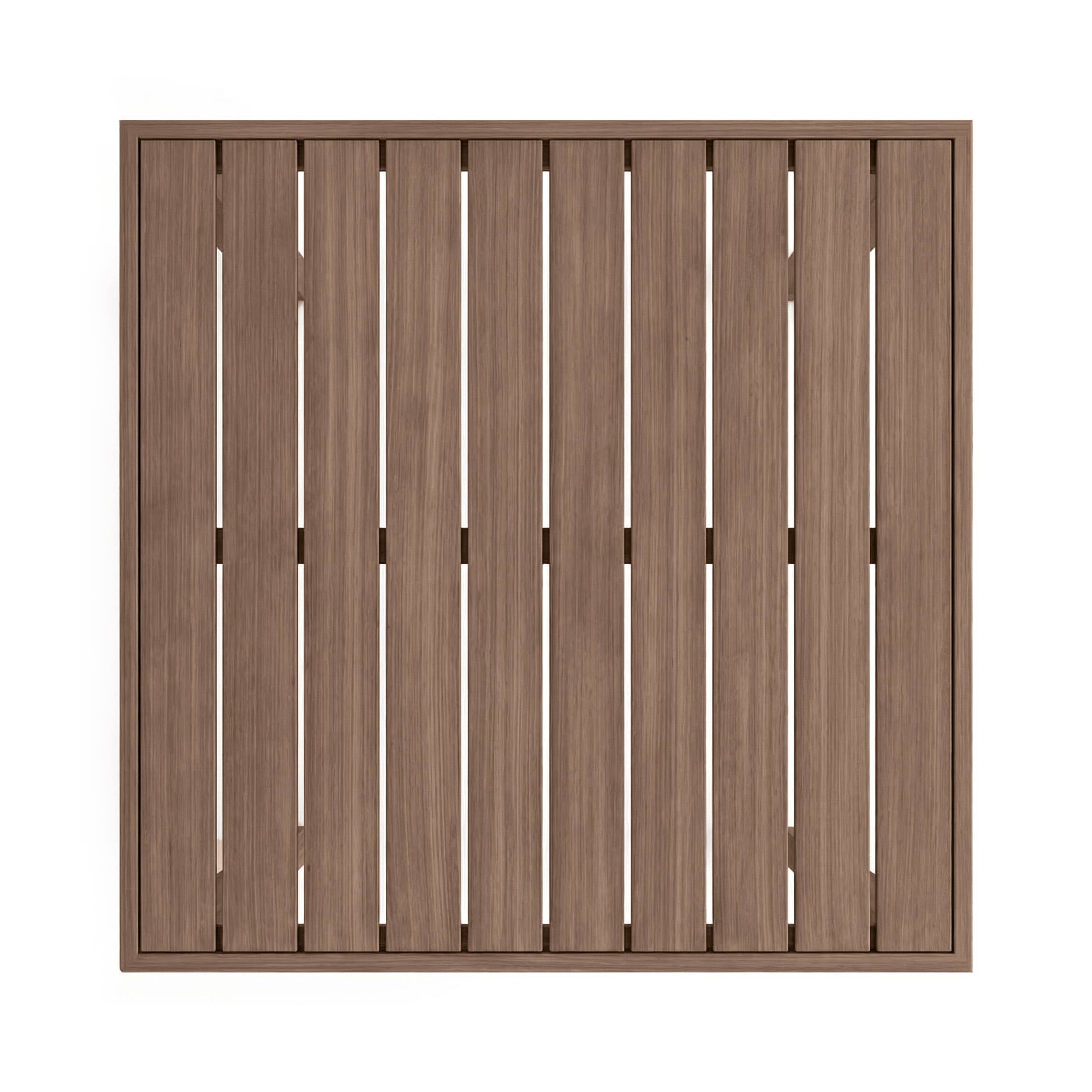 Alt View 7. Martha Stewart - Bedford 5 Piece Aluminum Patio Set, 4 Bar Stools with Cushions, 35.5" Square Patio Table - Brown.