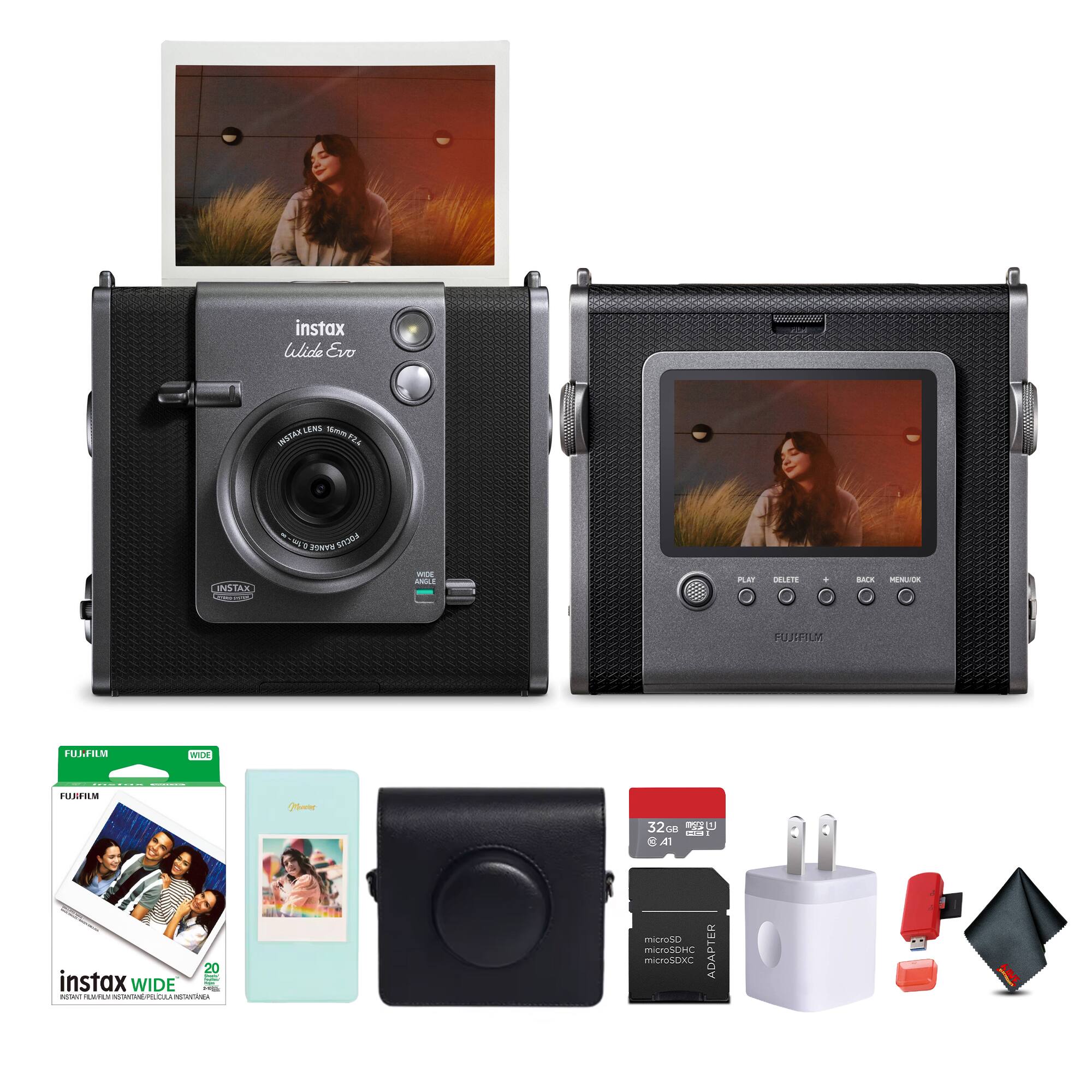 Fujifilm - INSTAX WIDE EVO Hybrid Instant Film Camera, instax Wide Instant Film