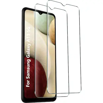 Angle. SaharaCase - ZeroDamage Ultra Strong+ Tempered Glass Screen Protector for Samsung Galaxy A13 5G (2-Pack) - Clear.