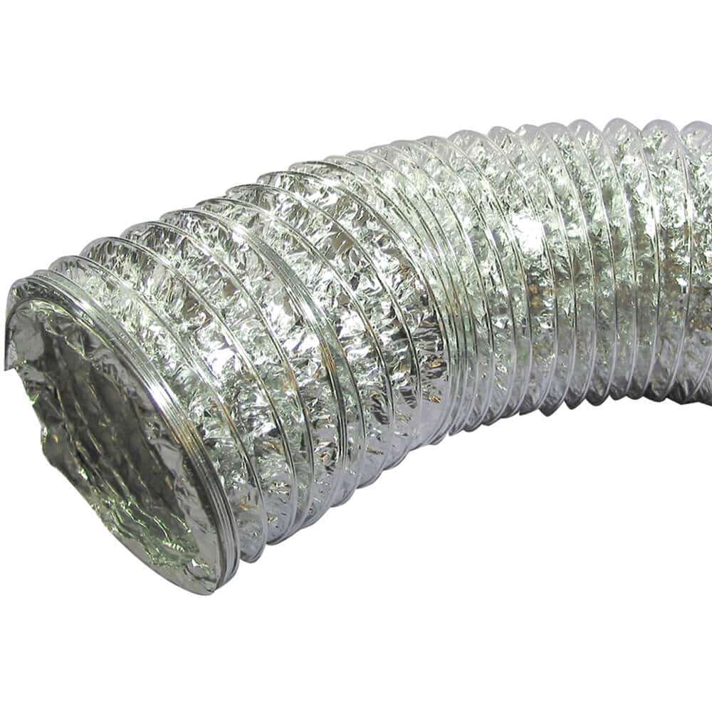 Deflecto - 4-Inch Multilayered Flexible Aluminum Dryer Duct - 8 Feet