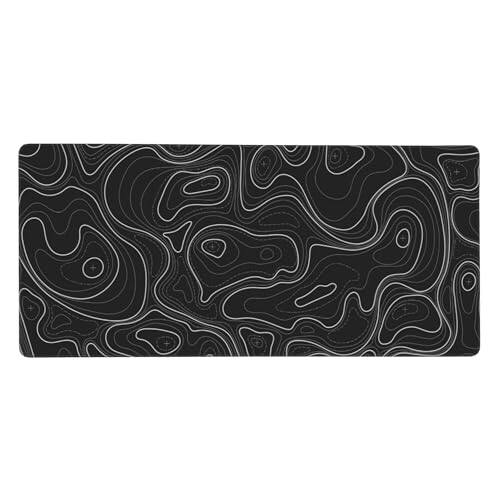 Black Topographic-35.4" x 15.7"