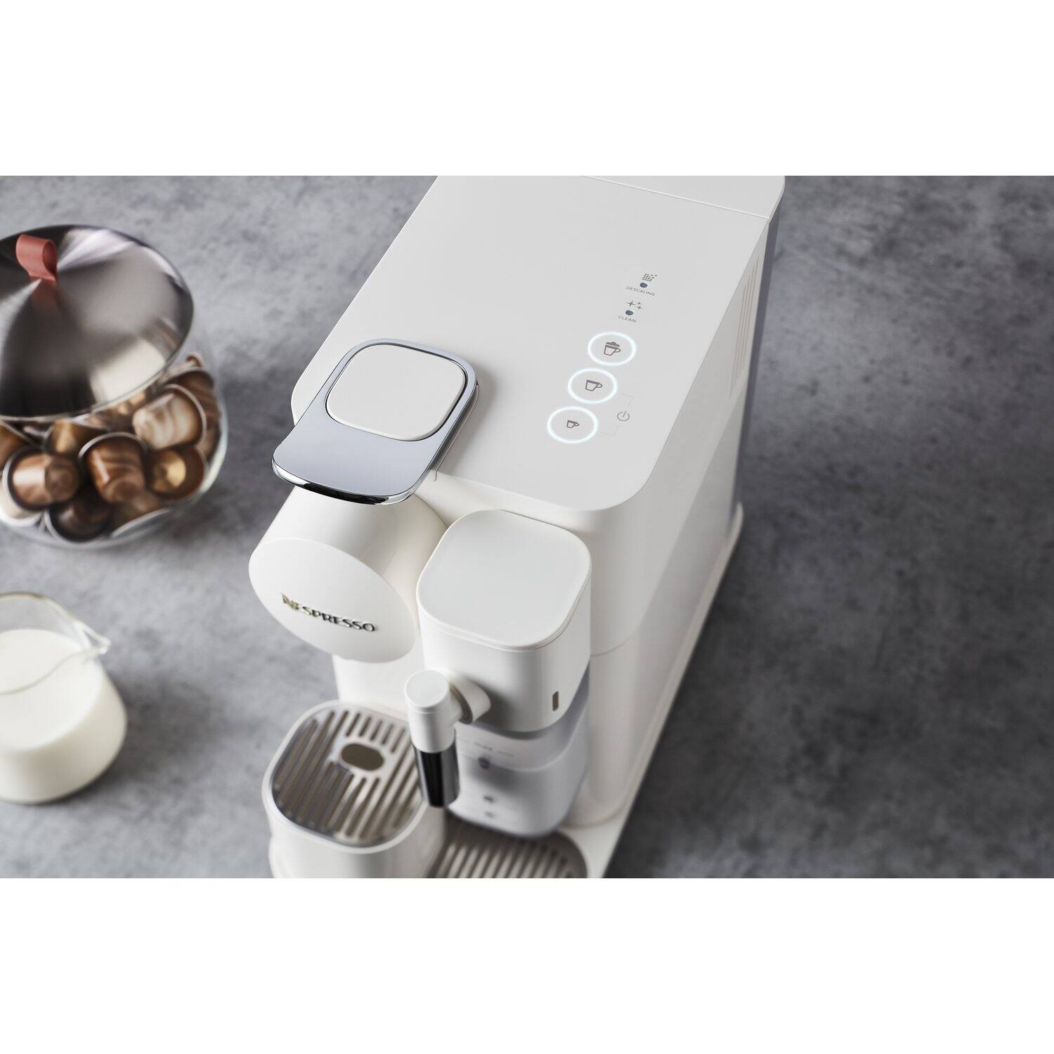 Alt View 12. Nespresso - Lattissima One Single Serve Coffee Machine in White - White.