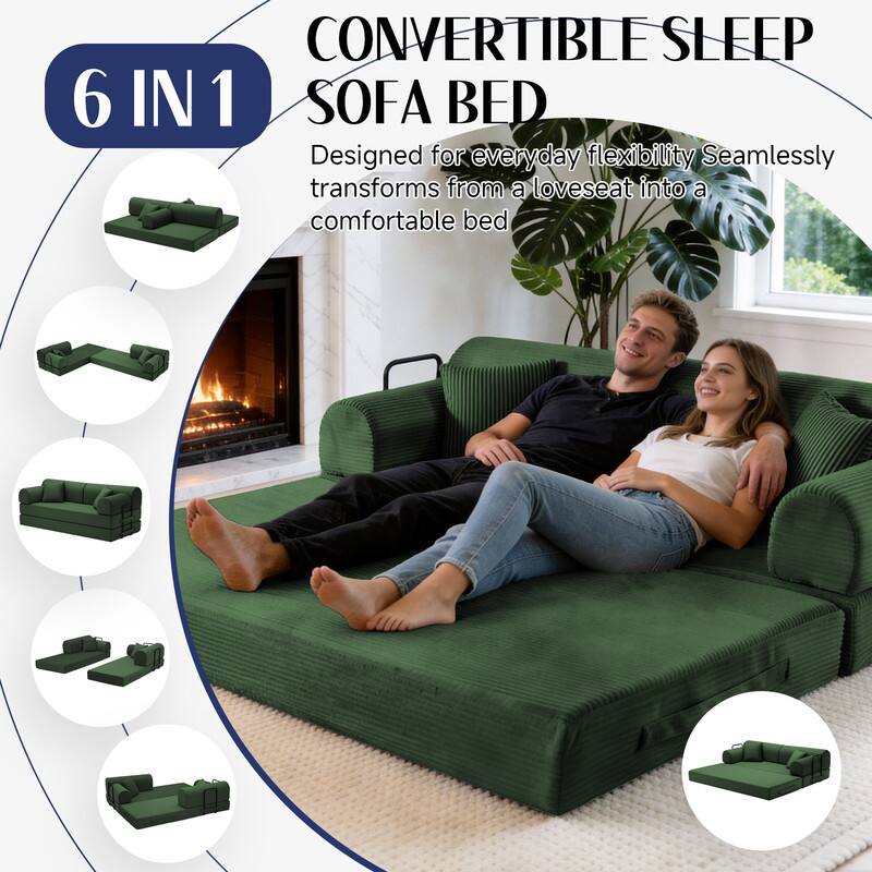 CONVERTIBLE SLEEP 6 IN 1 SOFA BED  
Designed for everyday flexibility  
Seamlessly transforms from a loveseat into a comfortable bed