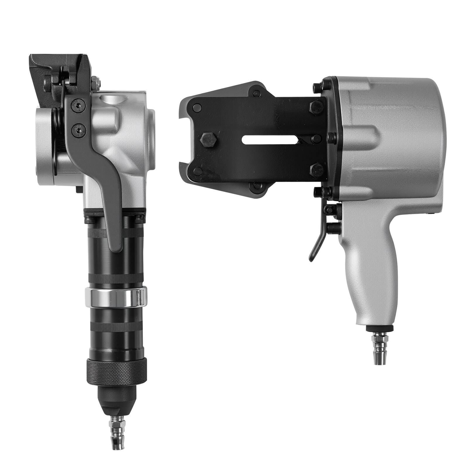 Alt View 5. VEVOR - Pneumatic Steel Strapping Machine, 8500 N Tension Force, Metal Strapping Tool Tensioner and Cutter Sealer - Black;Silver.