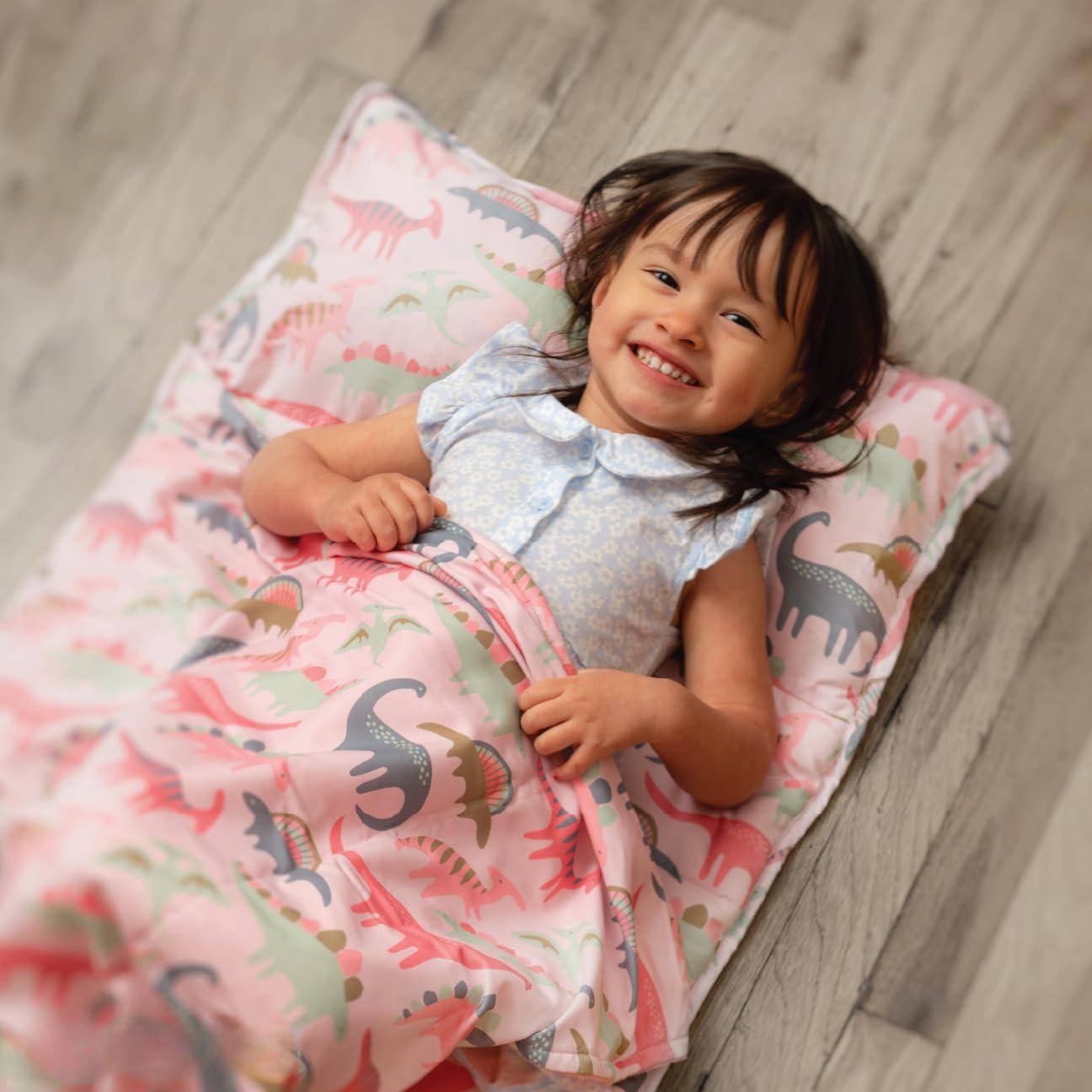 Alt View 2. Dapper Styles - All Over Print Nap Mat With Soft Blanket And Removable Pillow For Sleeping Bag Elementary Carry Handle - Sloth.