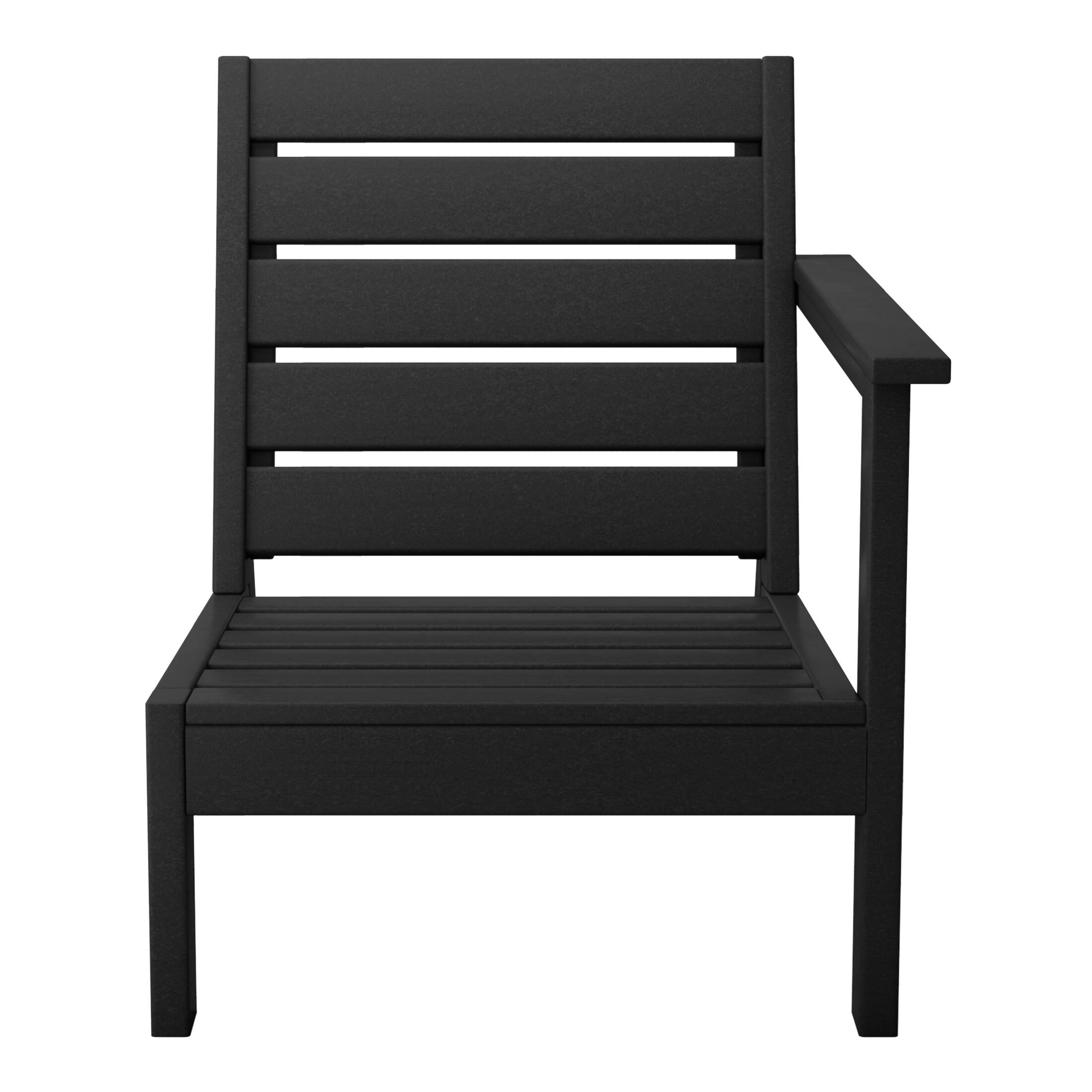 Back. WestinTrends - WestinTrends Avalon Outdoor Patio HDPE Deep Seating Sectional Loveseat - Black.