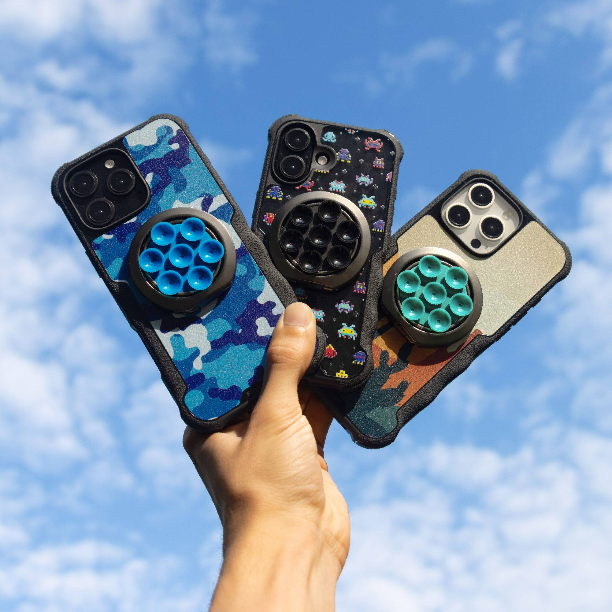 Alt View 4. Smartish - Smartish MagSafe Suction Mount - Wallflower - 3-in-1 Mount, Phone Grip Finger Loop, Kickstand - So Jaded - So Jaded.