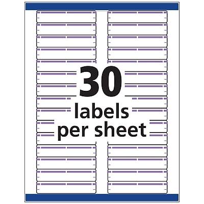 30 labels per sheet