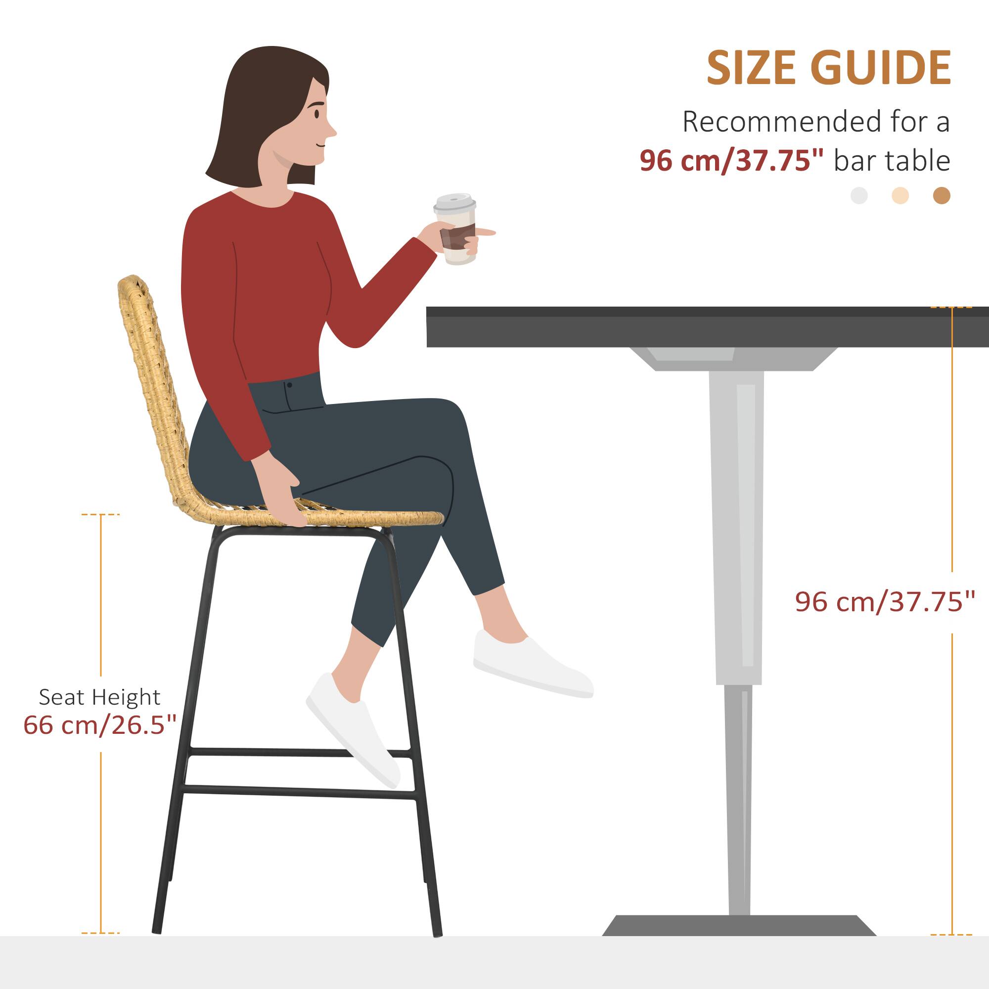 SIZE GUIDE
Recommended for a 96 cm/37.75" bar table
96 cm/37.75"
Seat Height 66 cm/26.5"