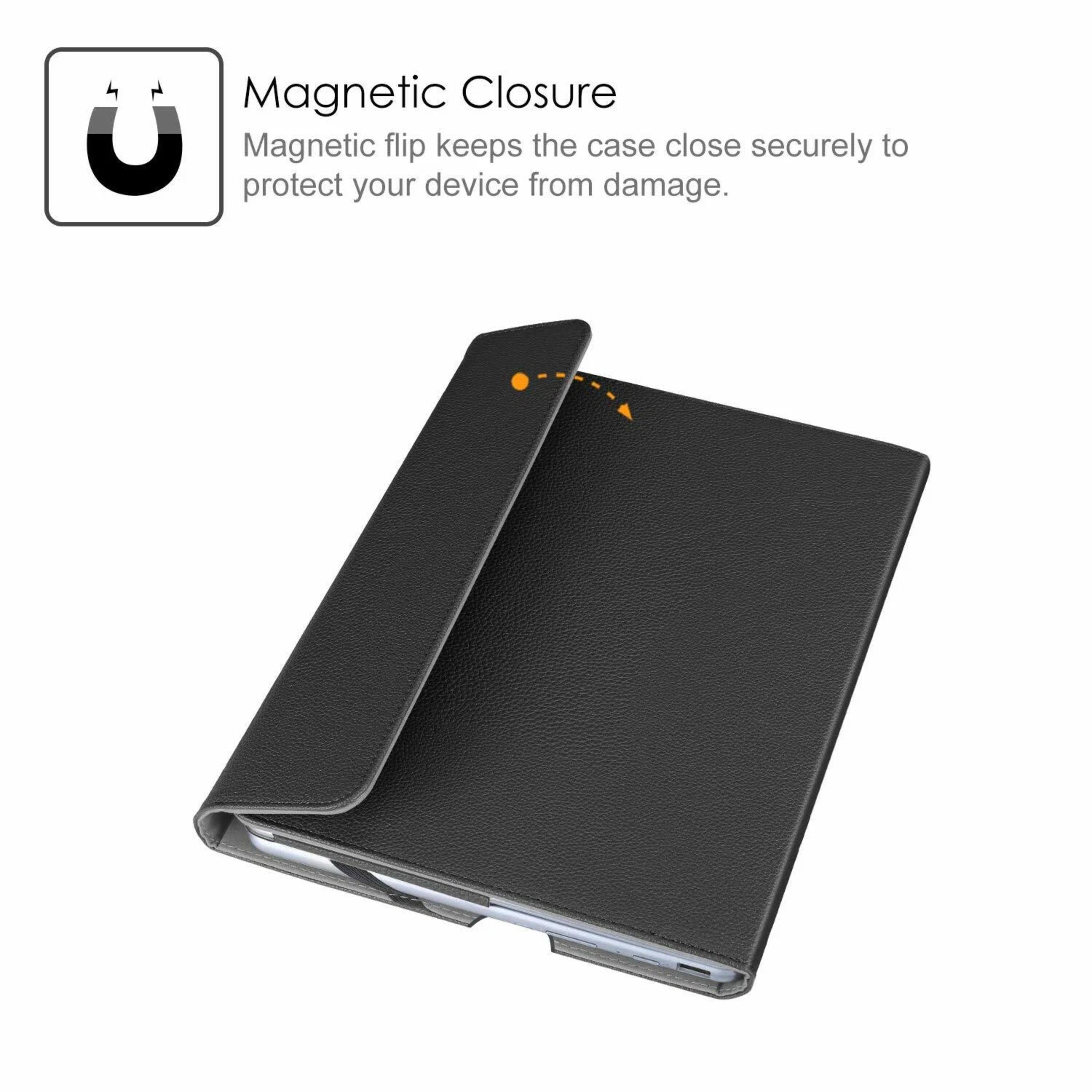 Magnetic Closure  
Magnetic flip keeps the case close securely to protect your device from damage.