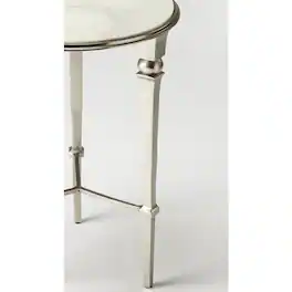 Butler Specialty - Darrieux Marble Side Table - Silver