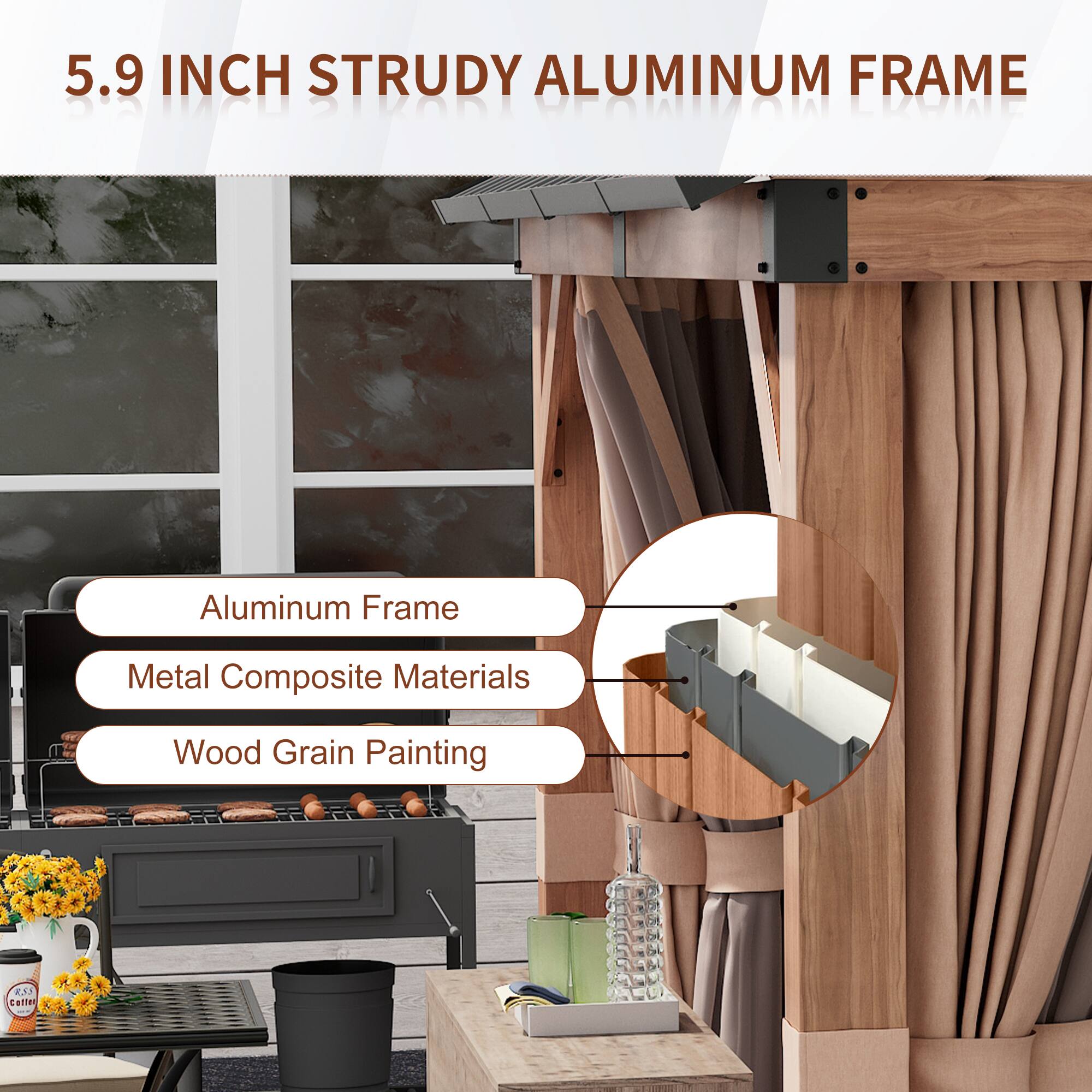 5.9 INCH STRUDY ALUMINUM FRAME

Aluminum Frame
Metal Composite Materials
Wood Grain Painting
