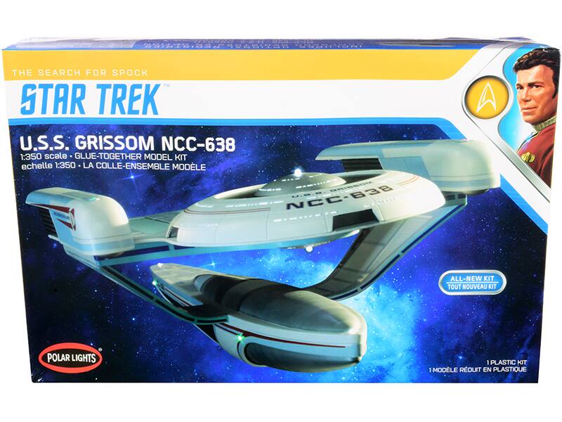 Polar Lights - Skill 2 Model Kit U.S.S. Grissom NCC-638 Starship Star Trek III: The Search for Spock (1984) Movie 1/350 Scale Model - Multicolor