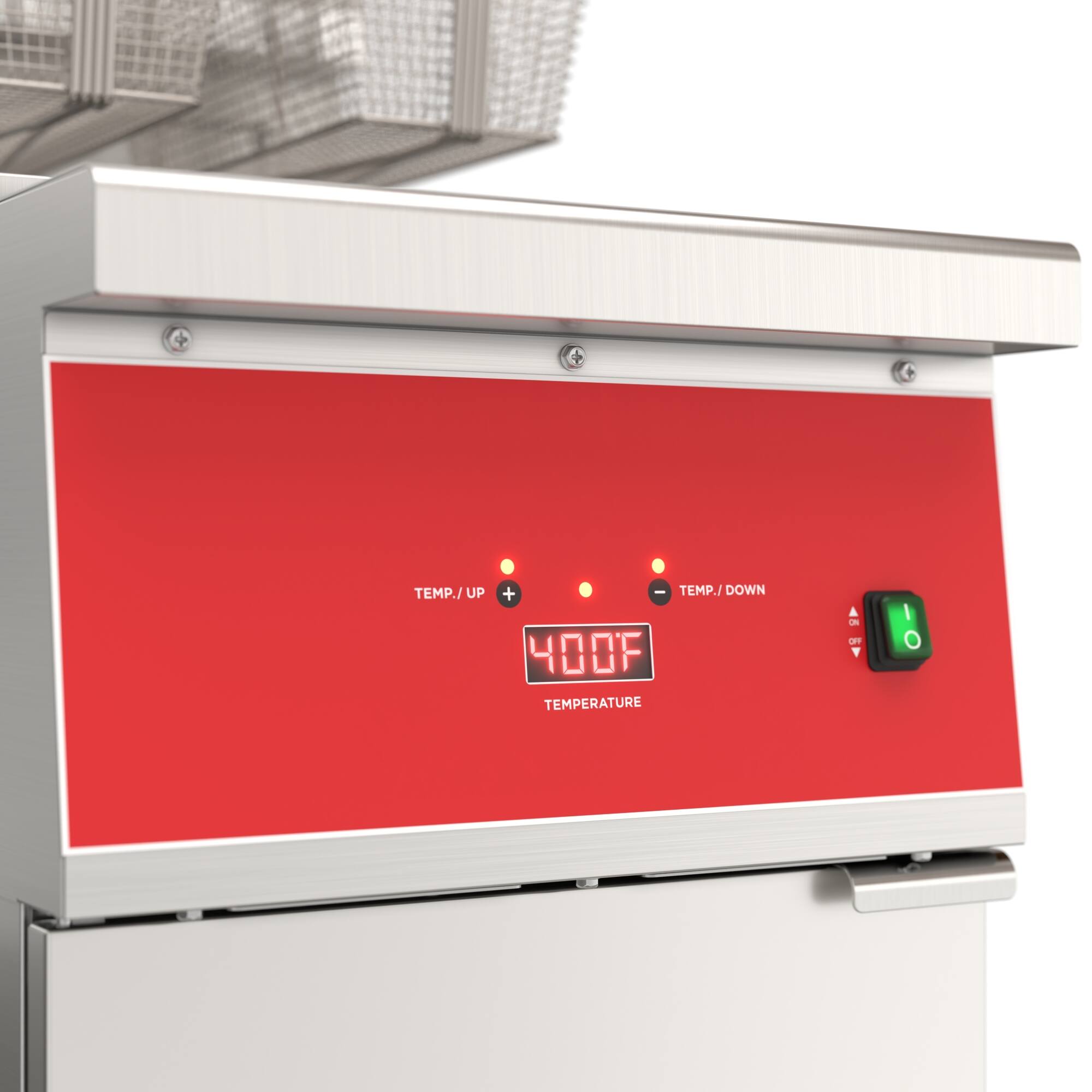 TEMP. / UP + TEMP. / DOWN 400°F TEMPERATURE ON