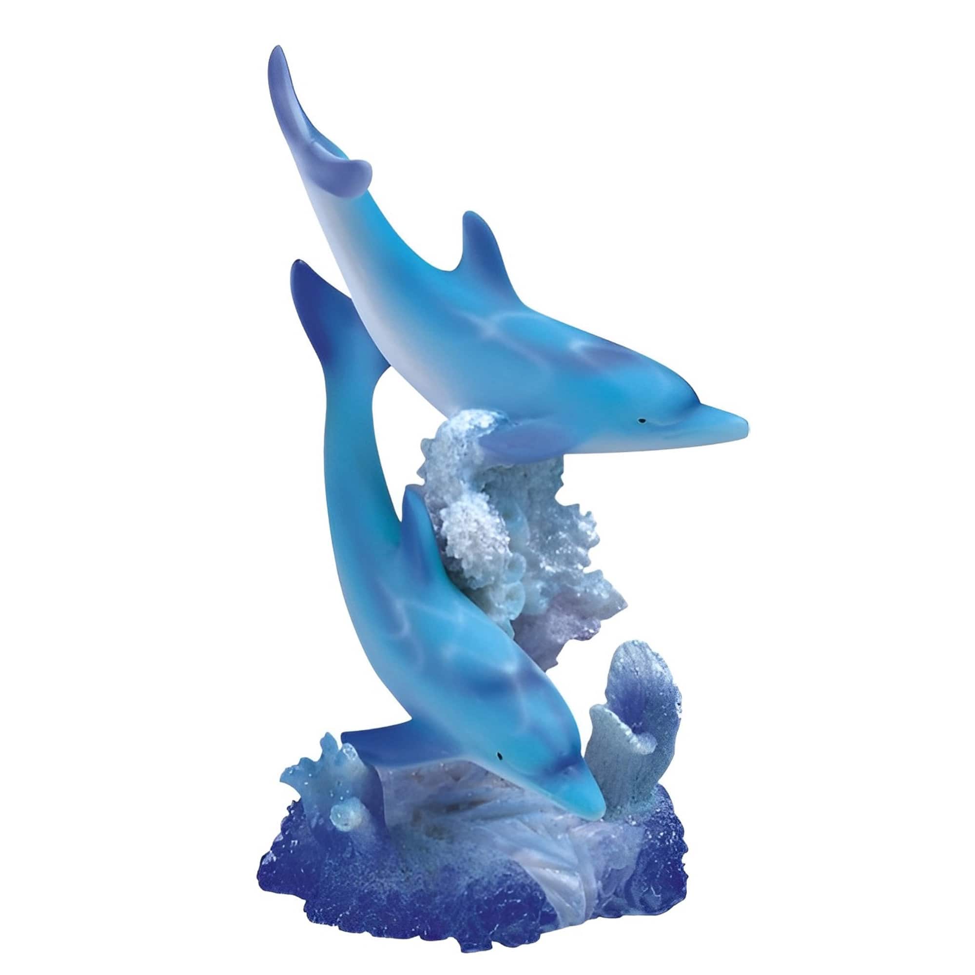FC Design - 5.5"H Dolphins Swimming Around Coral Figurine Statue Desk Tabletop Home Decor Gift - Multi-Color