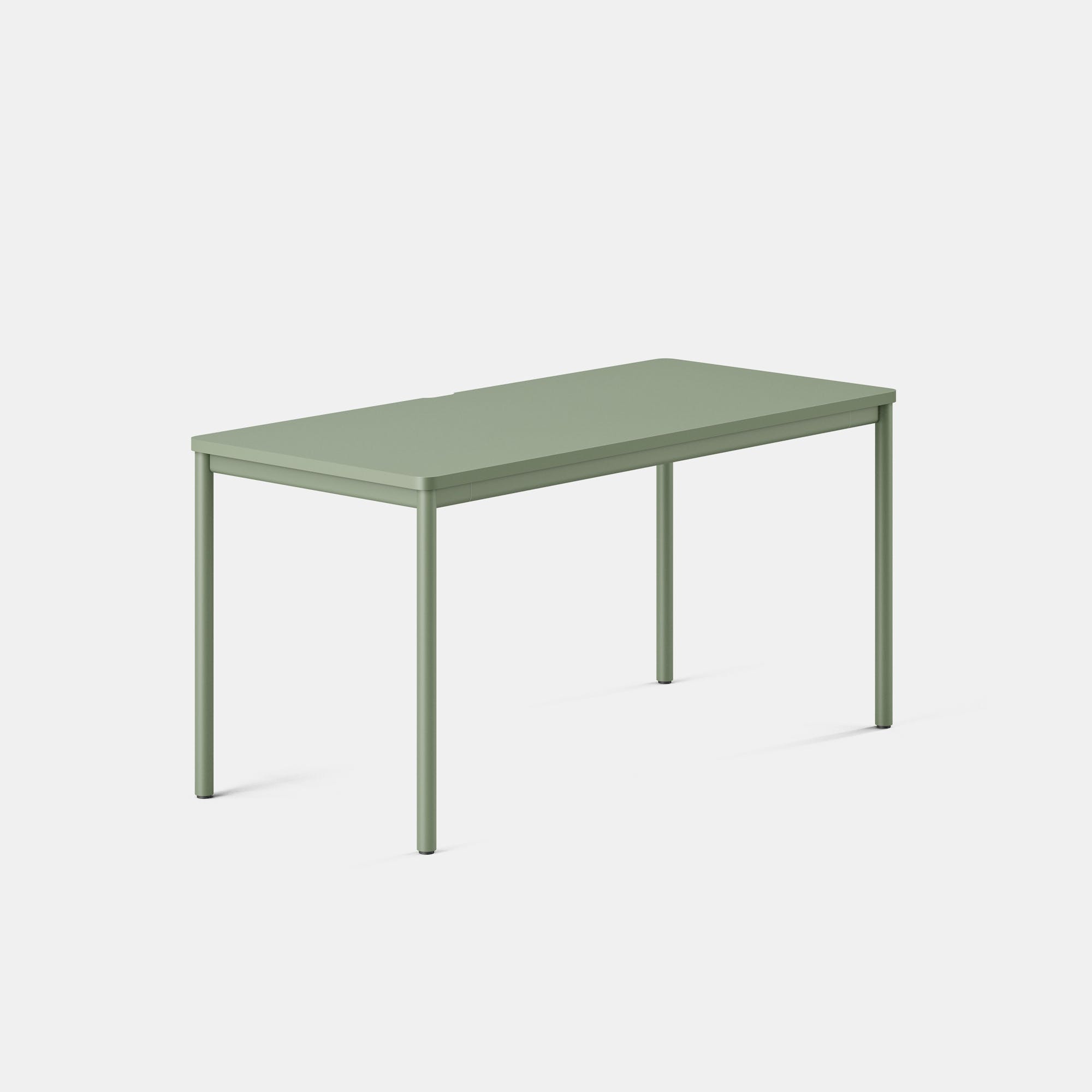 Branch Furniture - Daily Desk – Functional Home Office Desk with Timeless Design, Rounded Corners & Built-in Cable Notch - Sage / Sage