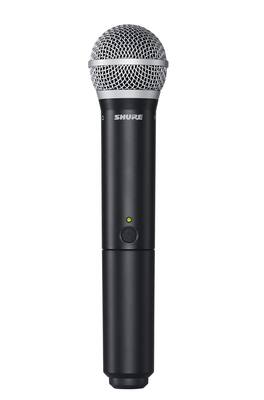 Shure - BLX2/PG58 Handheld Wireless Transmitter with PG58 Vocal Mic Capsule - for use with BLX Wireless Microphone Syste - Blue