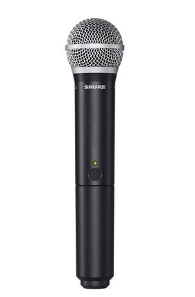 Front. Shure - Shure BLX2/PG58 Handheld Wireless Transmitter with PG58 Vocal Mic Capsule - for use with BLX Wireless Microphone Syste - Blue.