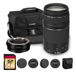 Canon - EF 75-300mm f/4-5.6 III Lens | Telephoto Zoom with Versatile Focal Range + More - Black