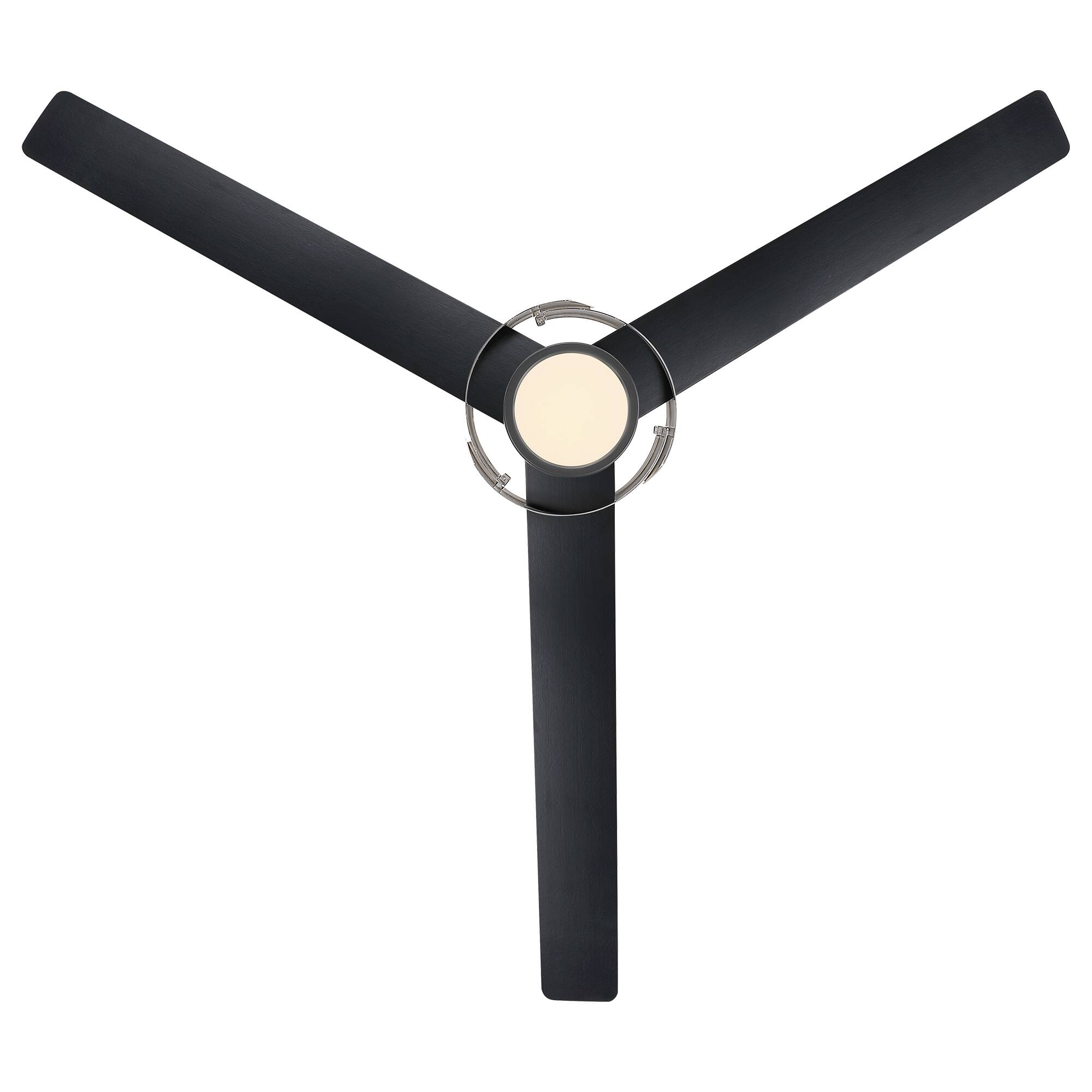 Alt View 10. Parrot Uncle - 60 Inch Modern Dimmable LED Ceiling Fan with Remote Control and 6 Speed DC Motor - Black.