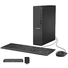 Lenovo - Upgraded - IdeaCentre Desktop,Intel Processor 300,8GB RAM,512GB SSD+1TB Dock Set,Wi-Fi 6,Wired Keyboard & Mouse,Win 11Pro - Luna Grey