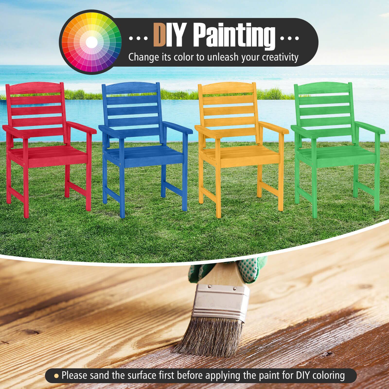 ... DIY Painting... Change its color to unleash your creativity. Please sand the surface first before applying the paint for DIY coloring.