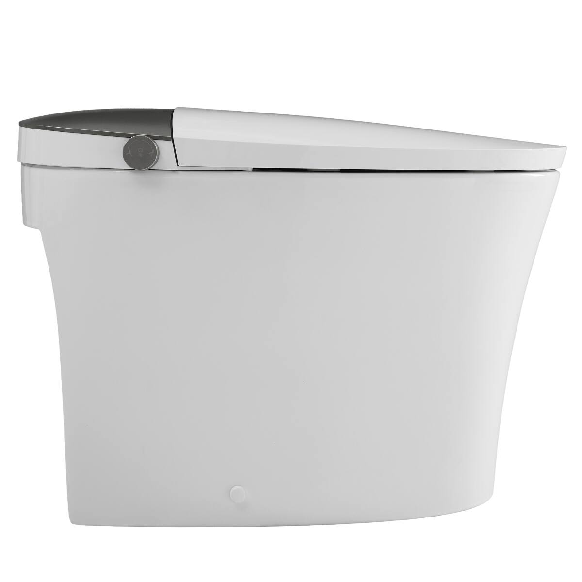 Alt View 8. Loheer - Loheer Elongated Smart Toilet with Bidet, ADA Comfort Height, Heated Seat and Dual Flush - Silver Grey and White.