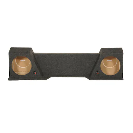 Front. QPower - QPower Dual 10" Sub Box for Chevy Silverado XCab and GMC Sierra XCab 2007-2013 - CHARCOAL GREY.