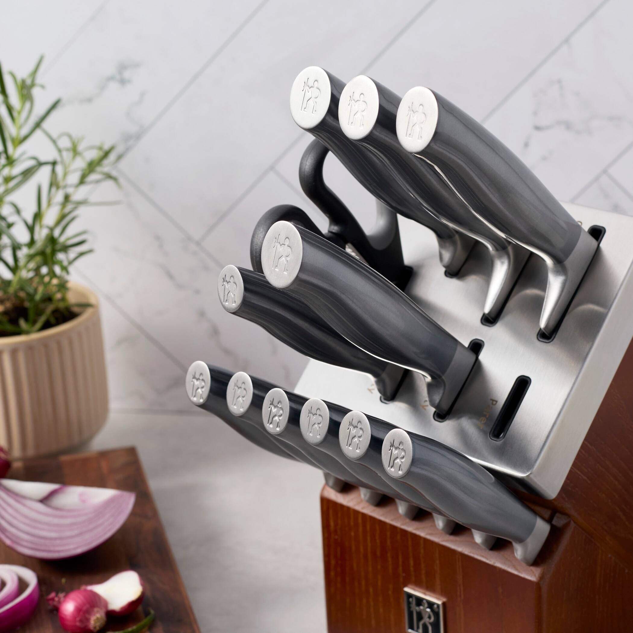 Alt View 9. Henckels - Henckels Elan 7-pc Self-Sharpening Knife Block Set - Matte Black.