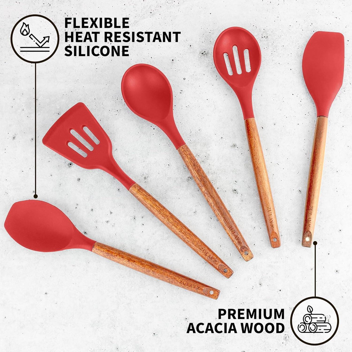 FLEXIBLE HEAT RESISTANT SILICONE  
PREMIUM ACACIA WOOD