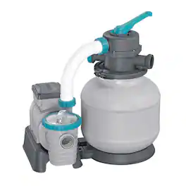 Bestway - 2,200 Gallon Sand Filter Pump for Above Ground Outdoor Swimming Pools - Gray