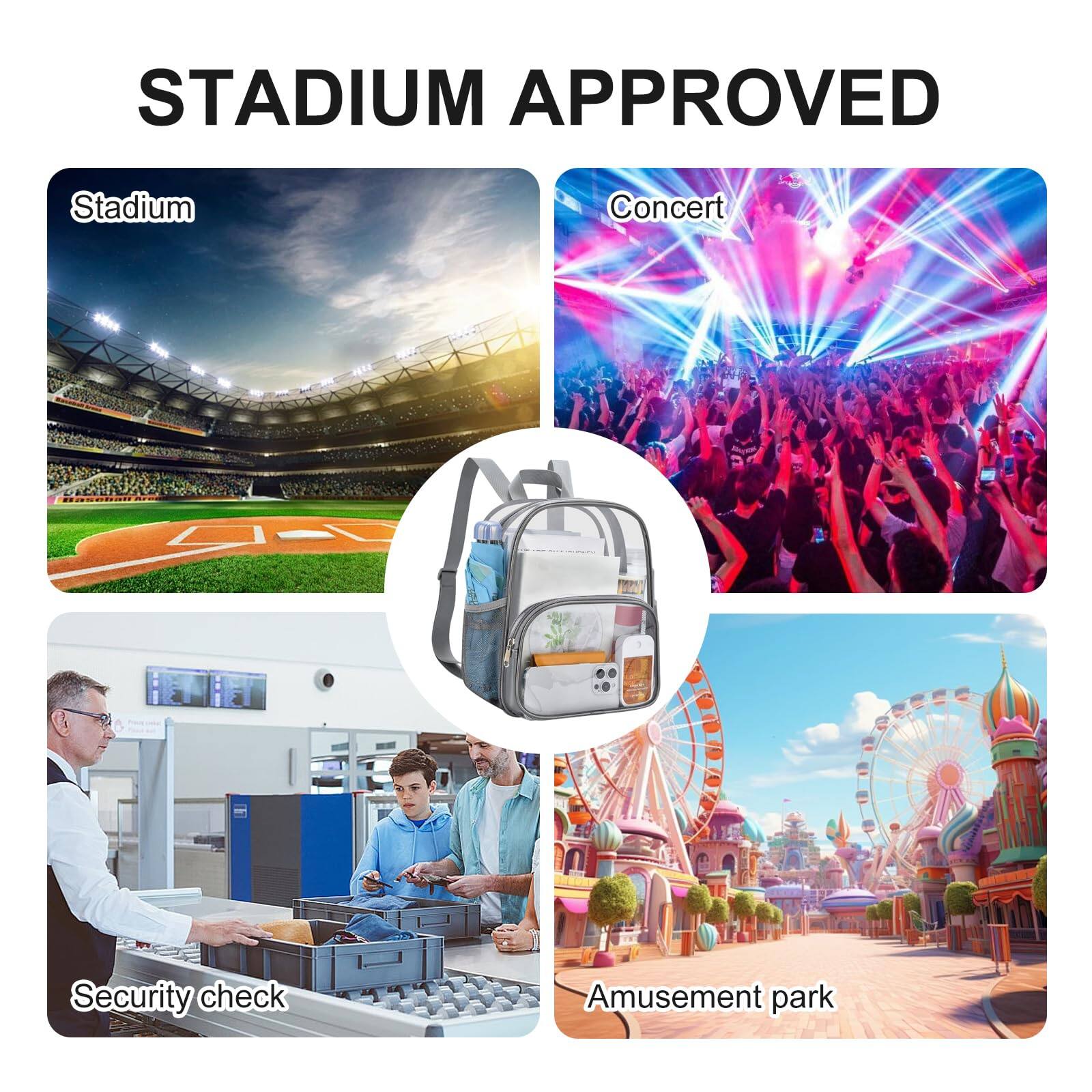 STADIUM APPROVED

- Stadium
- Concert
- Security check
- Amusement park