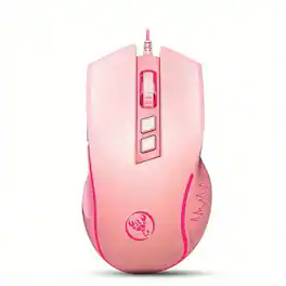 SKRAN - Wired Gaming Mouse, 7-Color LED Backlit, 3600 DPI Adjustable, Ergonomic Wired Mouse for PC/Laptop,for Gamers & Workers - Wired - Pink