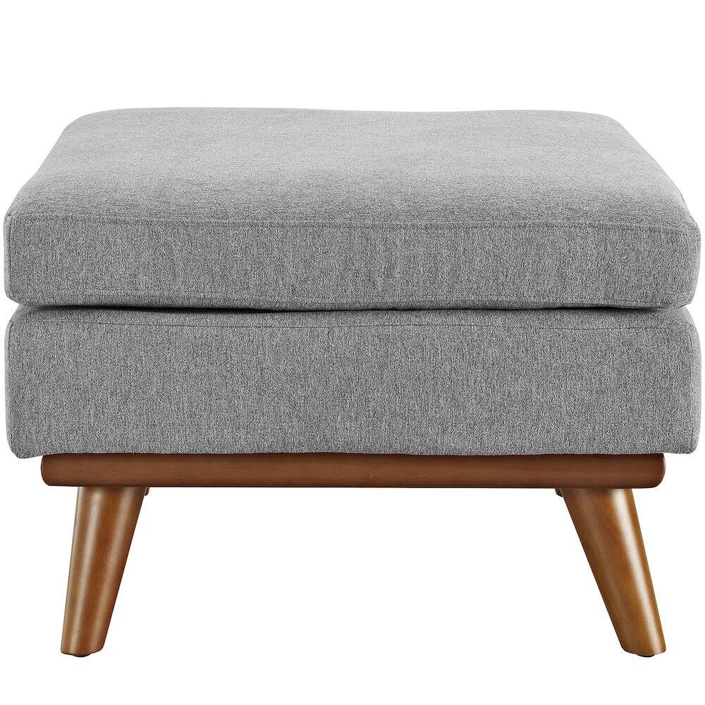 Alt View 1. Modway - Engage Upholstered Fabric Ottoman - Gray.