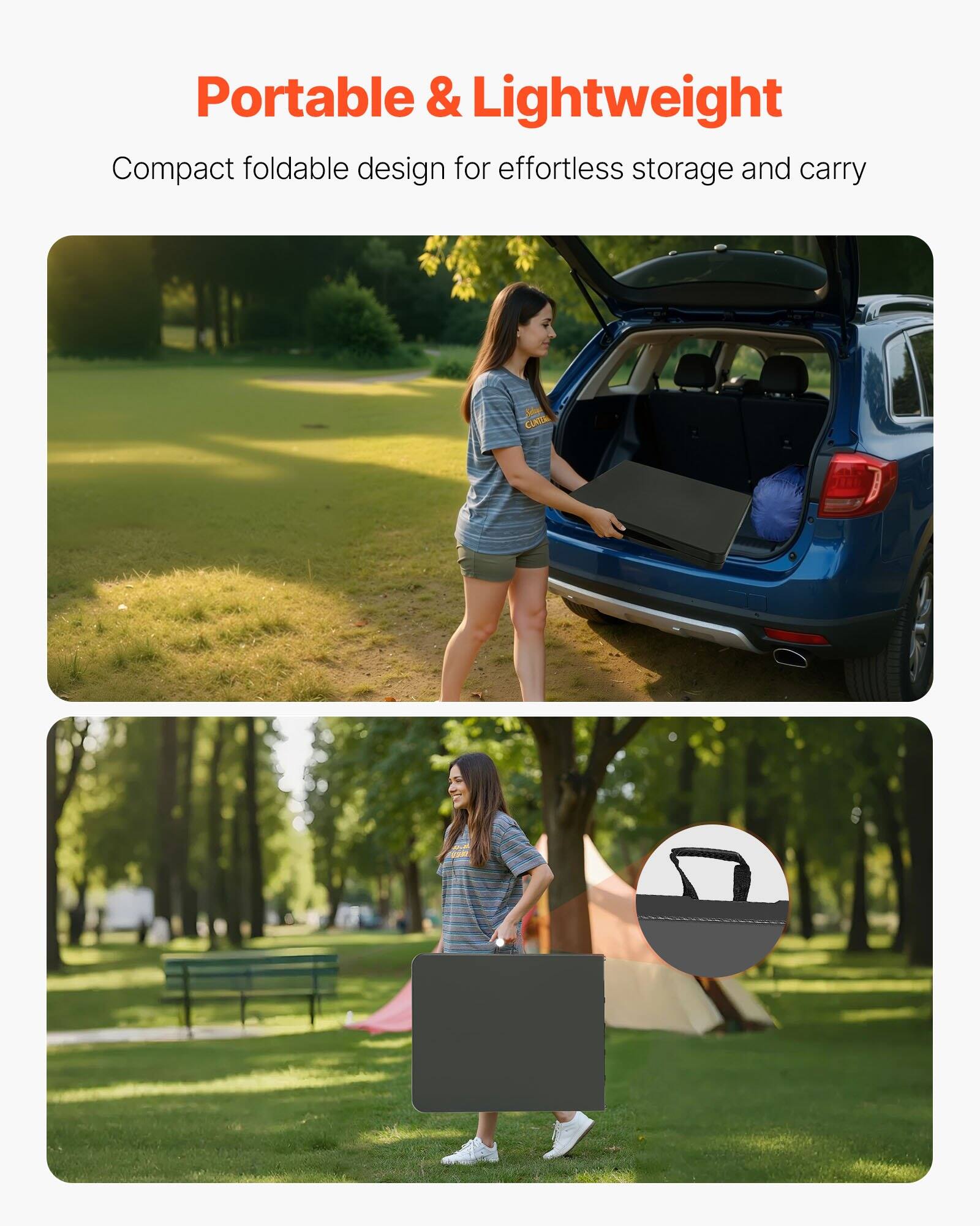 Portable & Lightweight  
Compact foldable design for effortless storage and carry