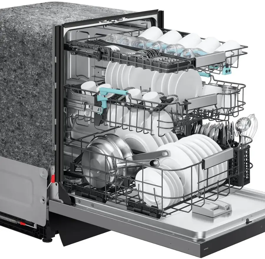 Alt View 18. Samsung - 24” Smart Dry with AutoRelease Door Built-In Stainless Steel Tub Dishwasher with 3rd Rack Washing System, 38dBA - Stainless Steel.