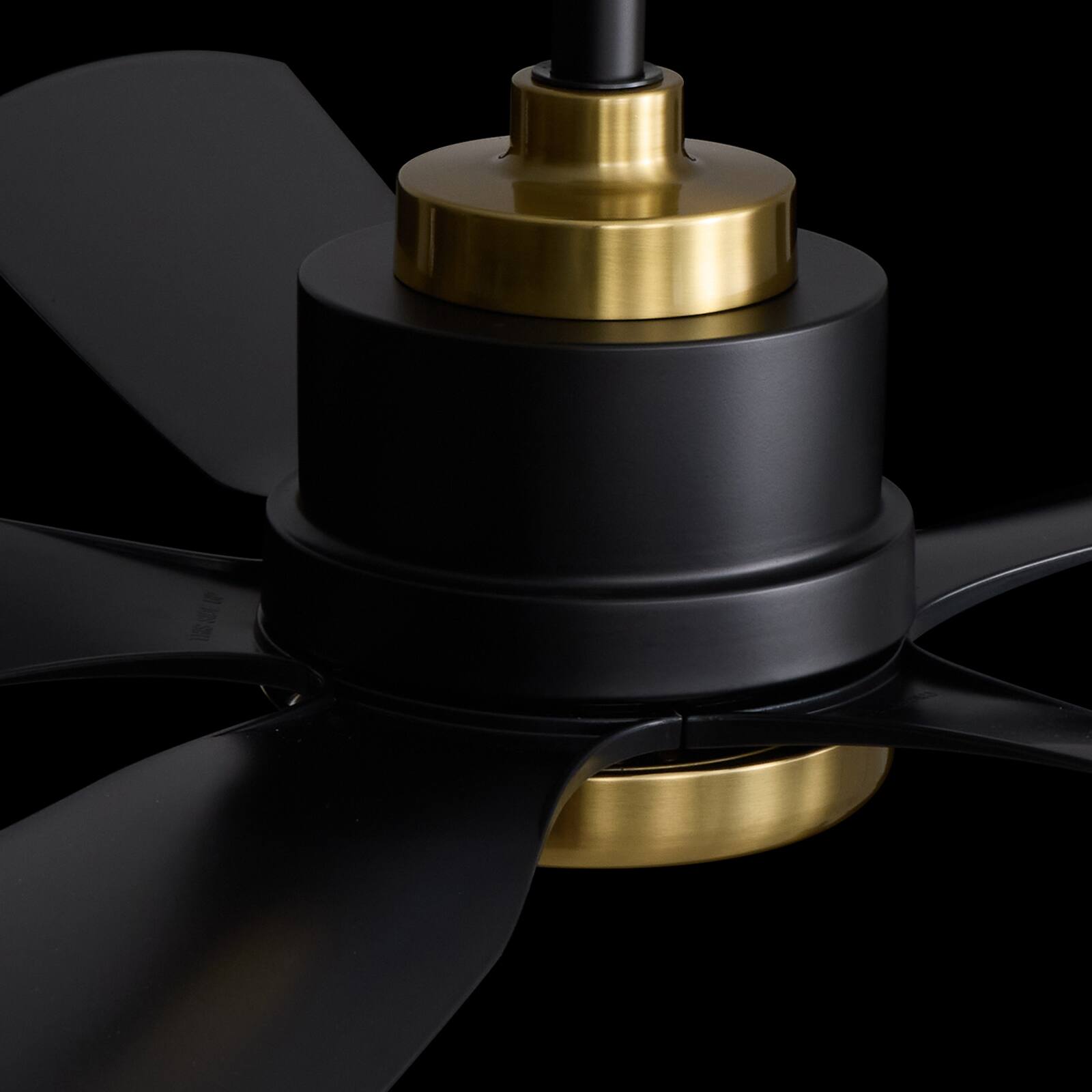 Alt View 9. Siljoy - 52" Black Gold 5-Blade Ceiling Fan Light Quiet DC Motor 3-Color Temp Remote for Living Bedroom - Matte Black.
