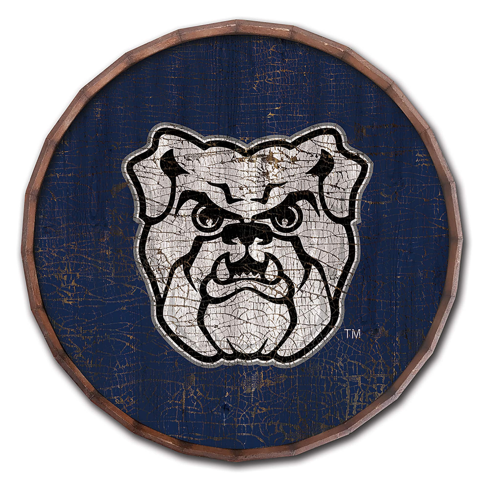 Fan Creations - Butler Bulldogs 24" Cracked Color Barrel Top Sign - Multicolor