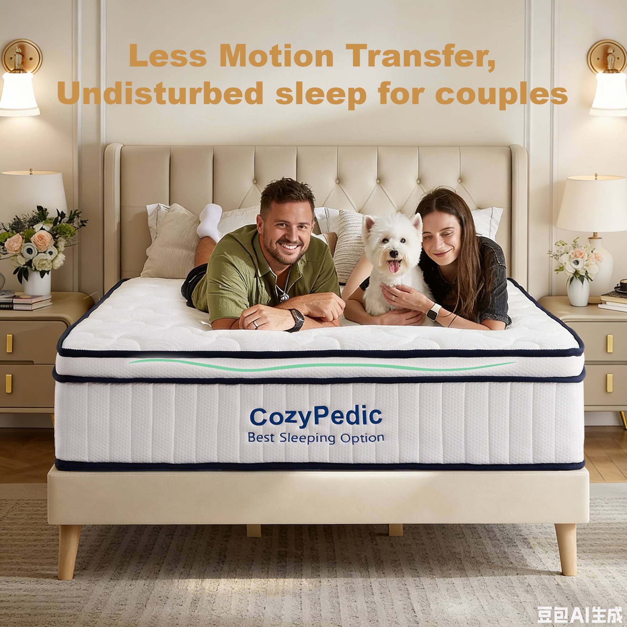 Less Motion Transfer, Undisturbed sleep for couples

CozyPedic
Best Sleeping Option